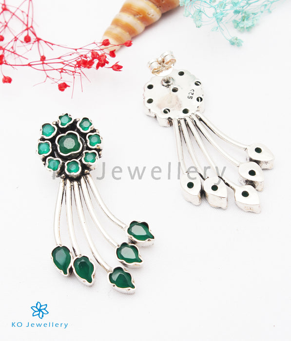 The Arusha Silver Gemstone Earrings (Green)