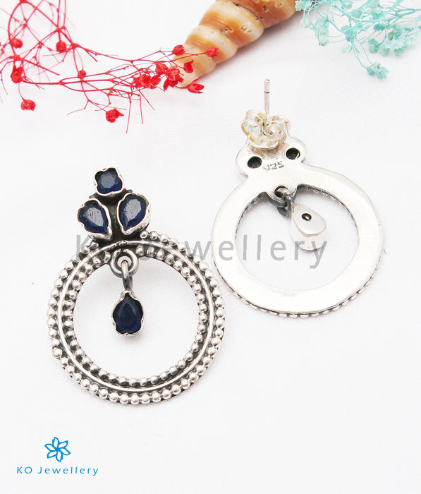 The Giva Silver Gemstone Earrings (Blue)