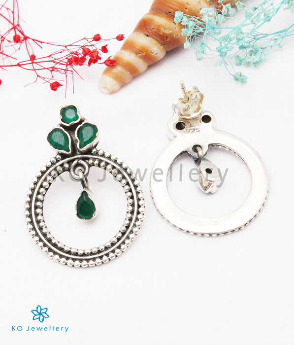 The Giva Silver Gemstone Earrings (Green)