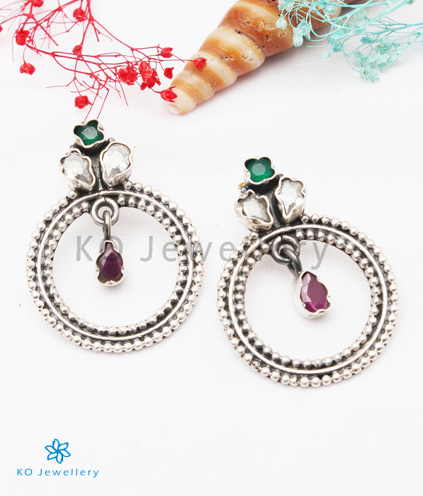 The Giva Silver Gemstone Earrings (Multicolour)