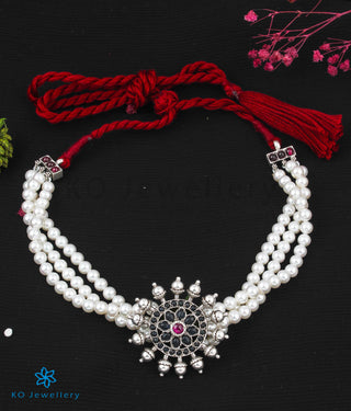 The Vrtta Silver Pearl Choker Necklace