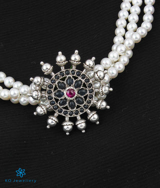The Vrtta Silver Pearl Choker Necklace