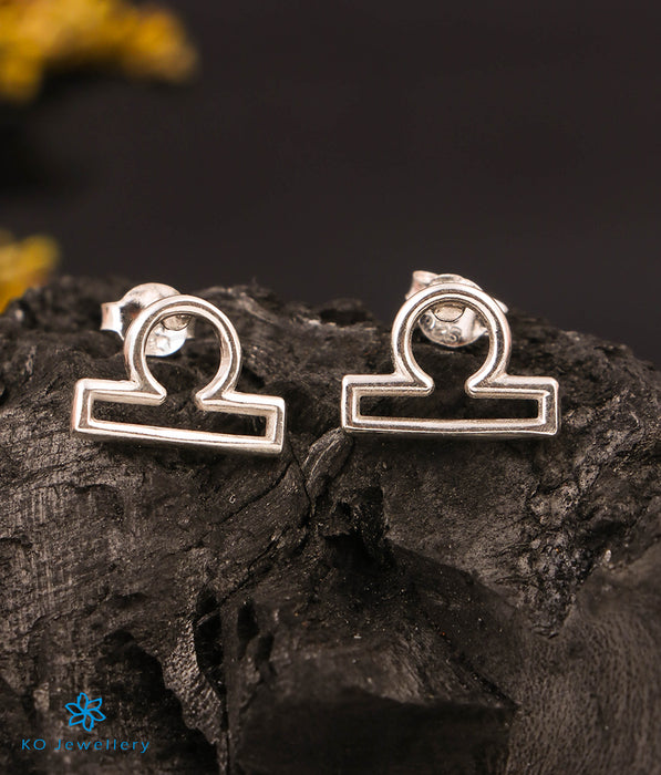 The Libra Zodiac Silver Earring