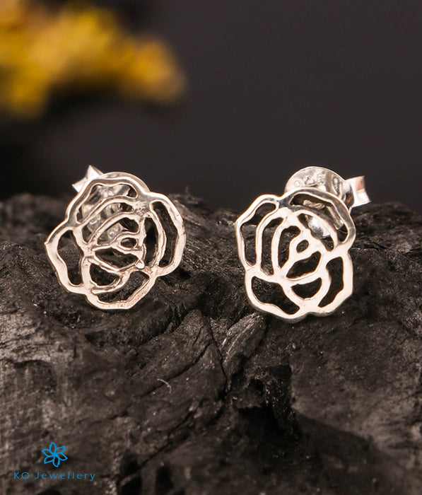 The Blooming Rose Silver Earstuds