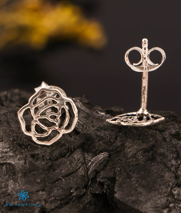 The Blooming Rose Silver Earstuds