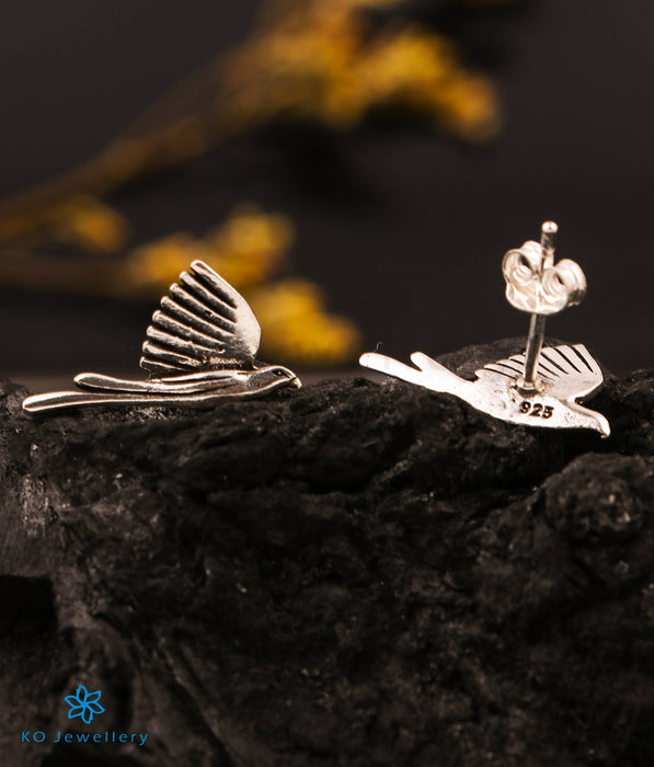 The Winged Silver Earstuds