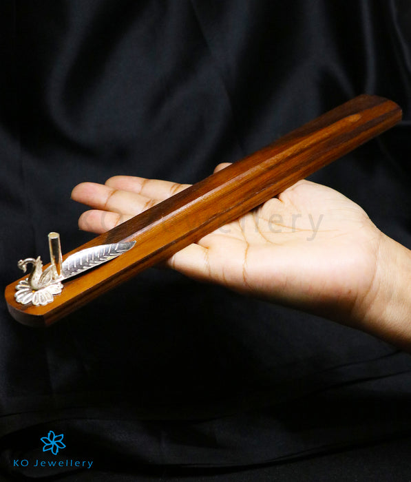 The Hamsa Silver Agarbatti/ Incense Holder