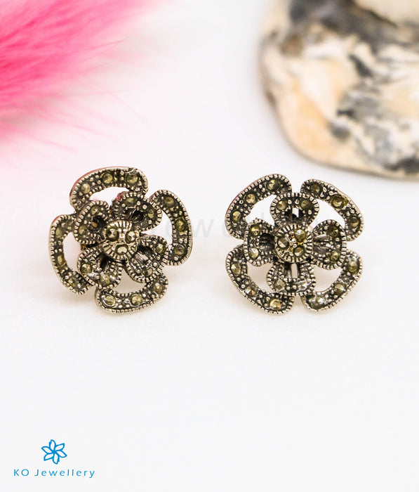 The Floral Silver Marcasite Earrings