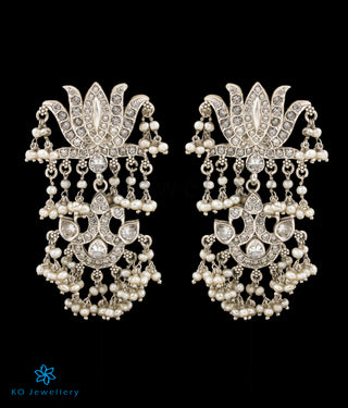 The Niraja Silver Peacock Earrings