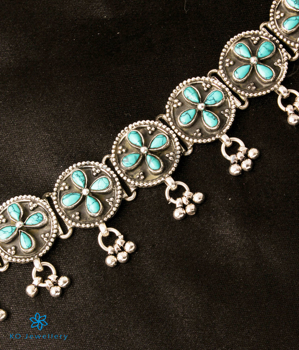 The Nilaya Silver Turquoise Choker Necklace