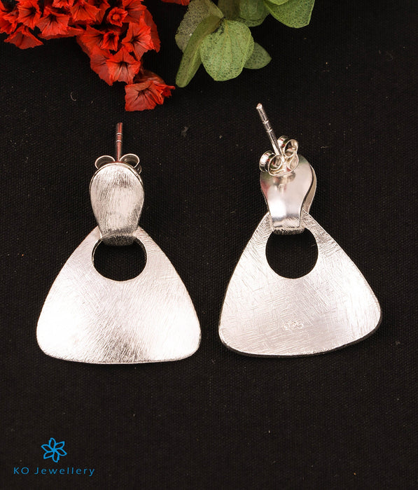 The Shining Triangle Silver Earrings