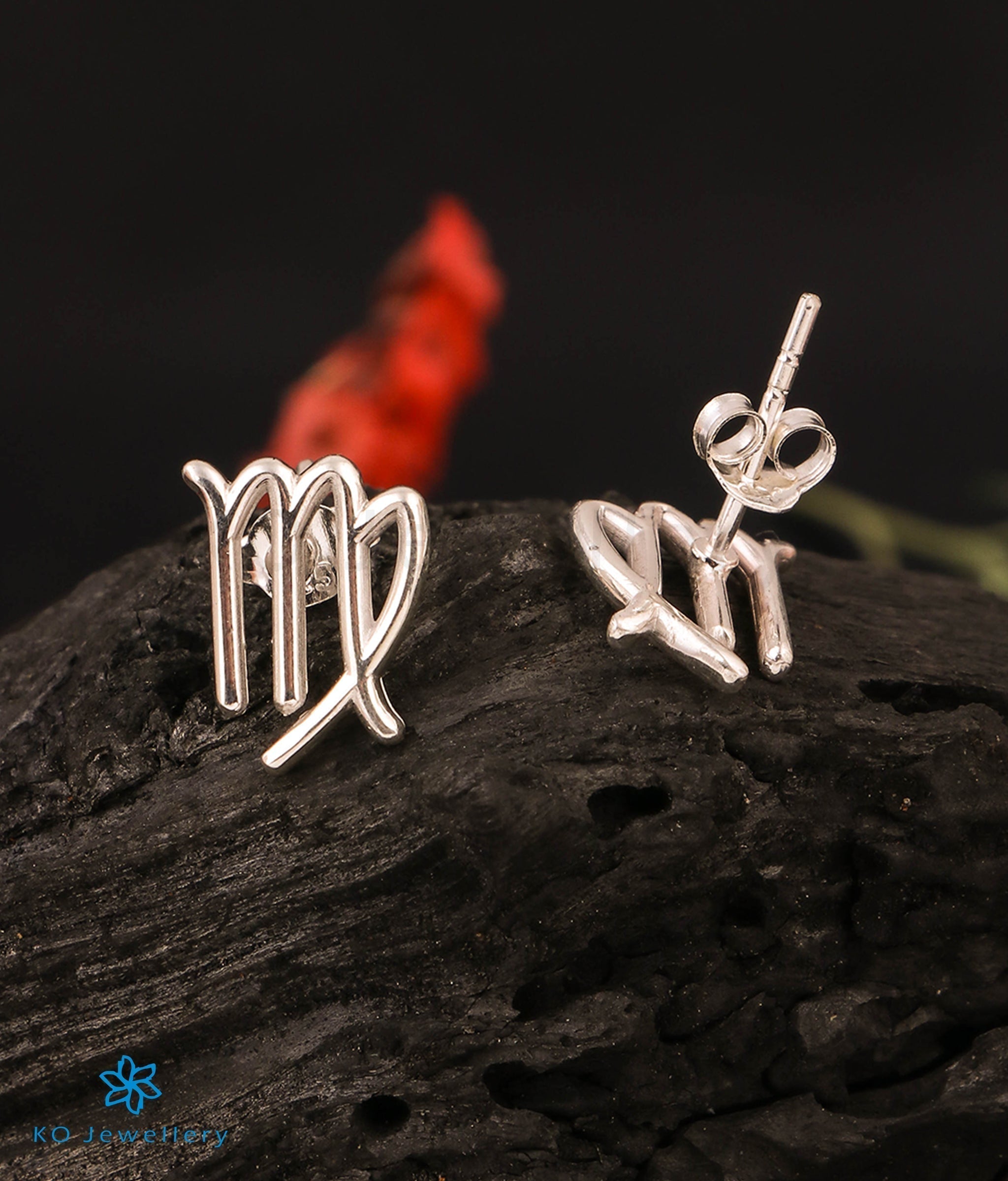 Zodiac Sign Silver Earrings - Buy latest design earrings in 925 Hallmark Sterling Silver - KO Jewellery