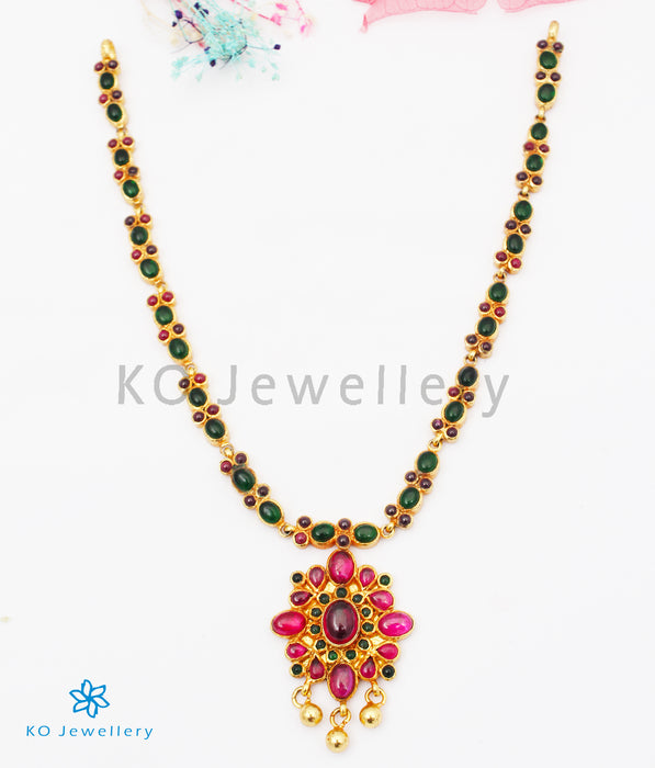 The Samidha Silver Kempu Necklace