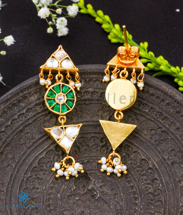 The Tridha Silver Kundan Earrings