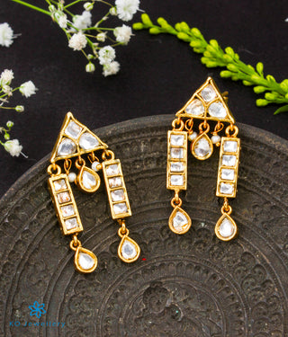 The Prachi Silver Kundan Earrings