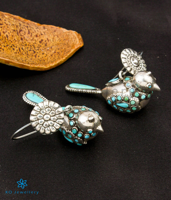 The Pakshi Silver Turquoise Earrings