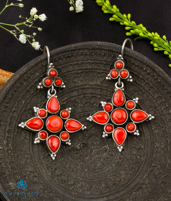 The Alaktha Silver Coral Earrings