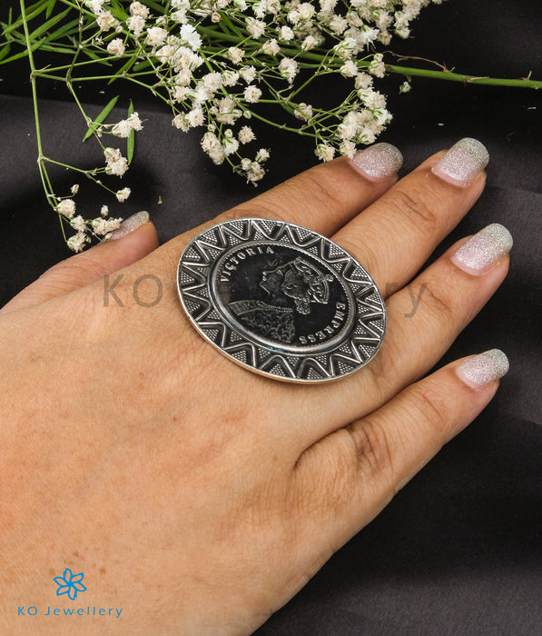 Silver St. George Coin Ring - Northumberland Goldsmiths