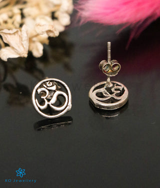 The Om Silver Earrings