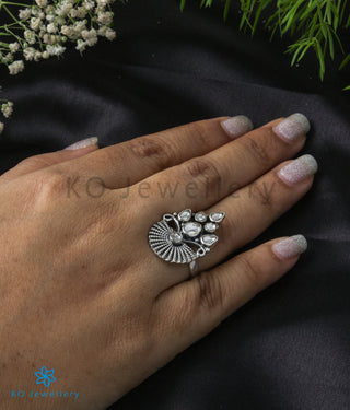 The Ada Silver Statement Open Finger Ring