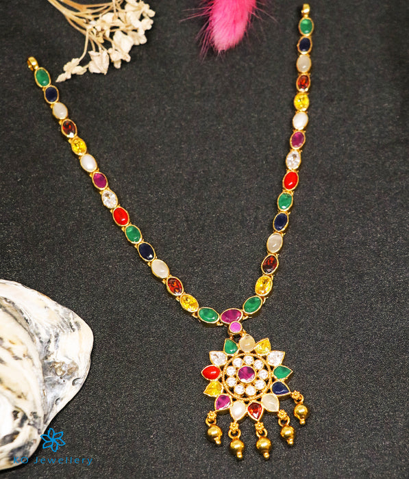 The Kannaki Silver Navarathna Necklace