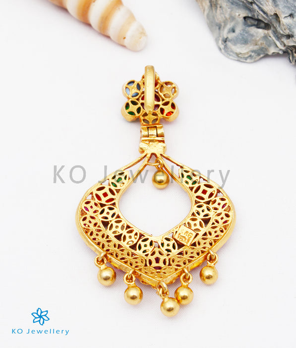 The Sujati Silver Navratna Thread Necklace