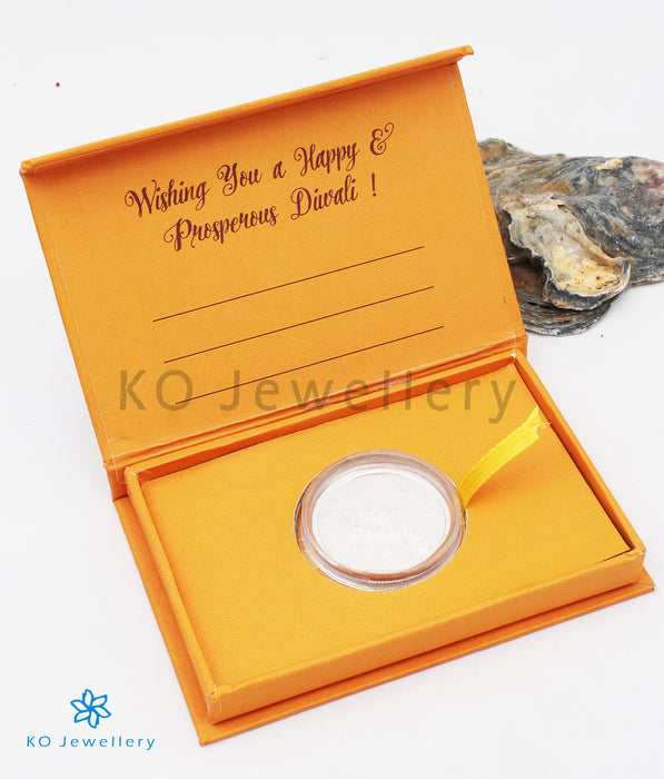 Diwali 999 Pure Silver Coin for Gifting (10 grams)