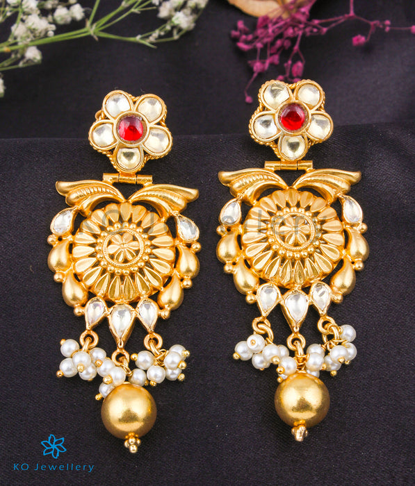 The Taraka Silver Kundan Earrings