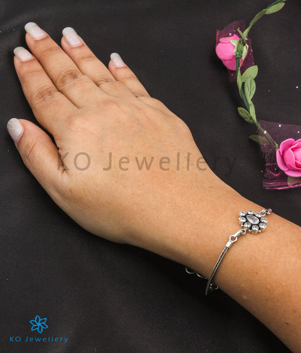 The Kyra Silver Gemstone Bracelet (Pink)