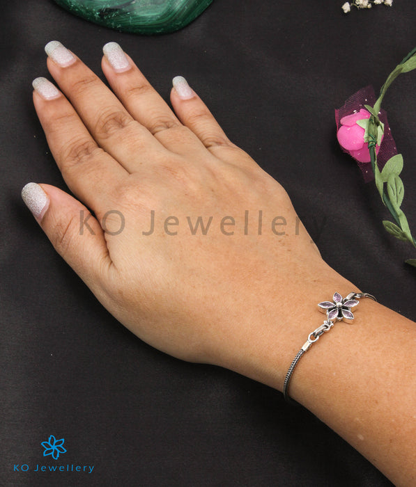 The Amita Silver Gemstone Bracelet (Pink)