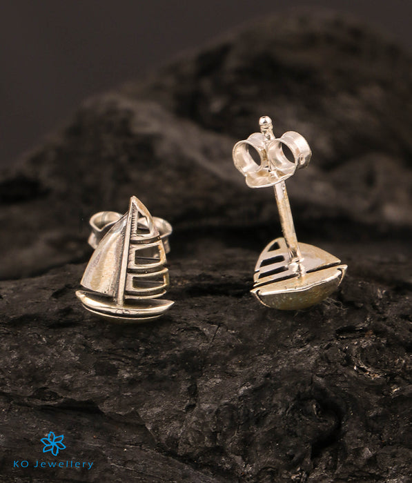 The Sailing Yacht Silver Earstuds