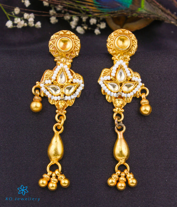 The Prithvik Silver Kundan Earrings