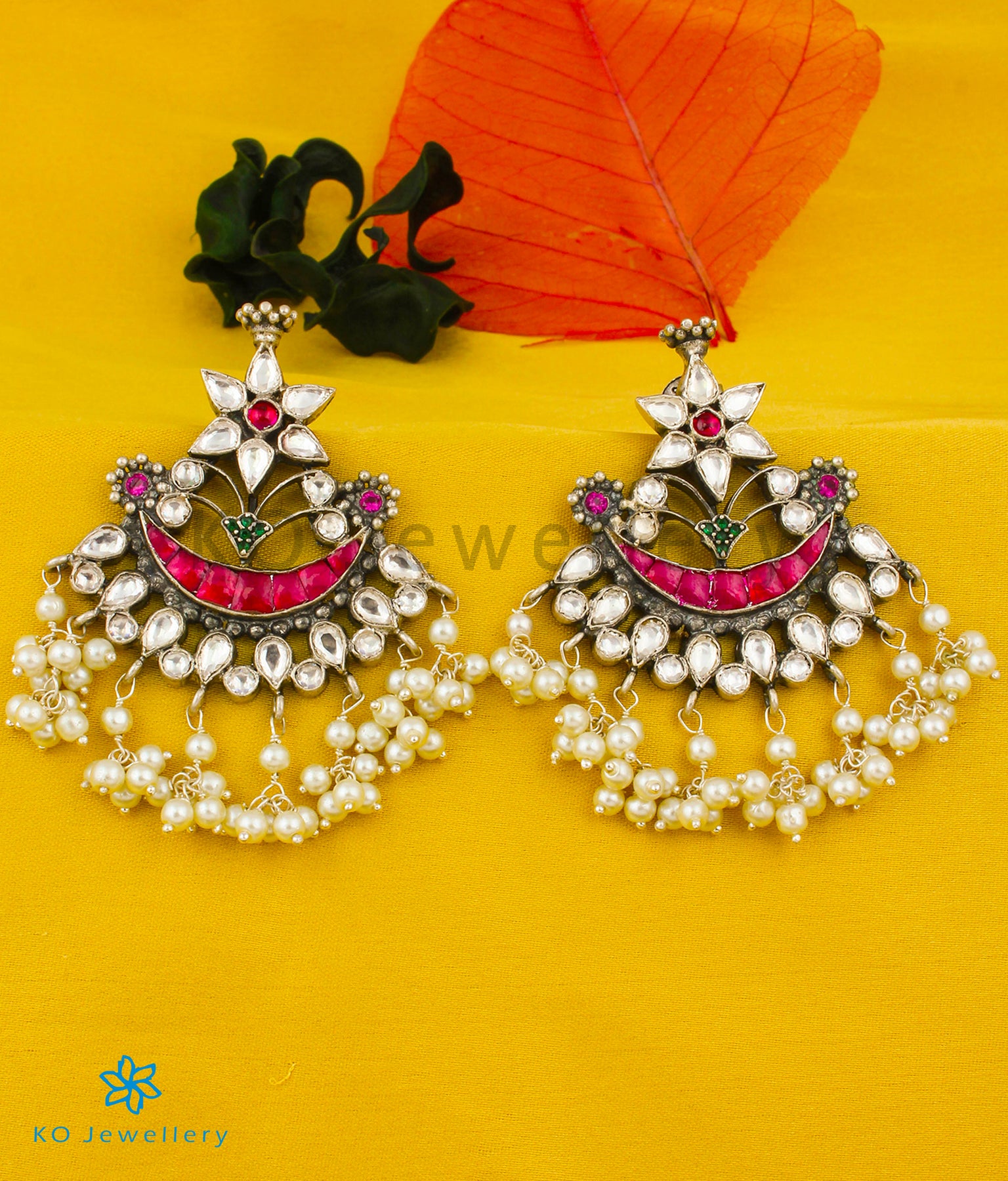 Chand balis, chaand bali earrings in silver and gold plated silver — KO ...