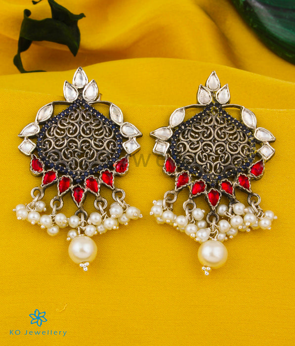 The Tanishka Silver Kundan Earrings