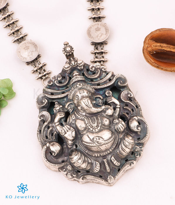 The Bhuvanpati Ganesha Silver Coin Nakkasi Necklace