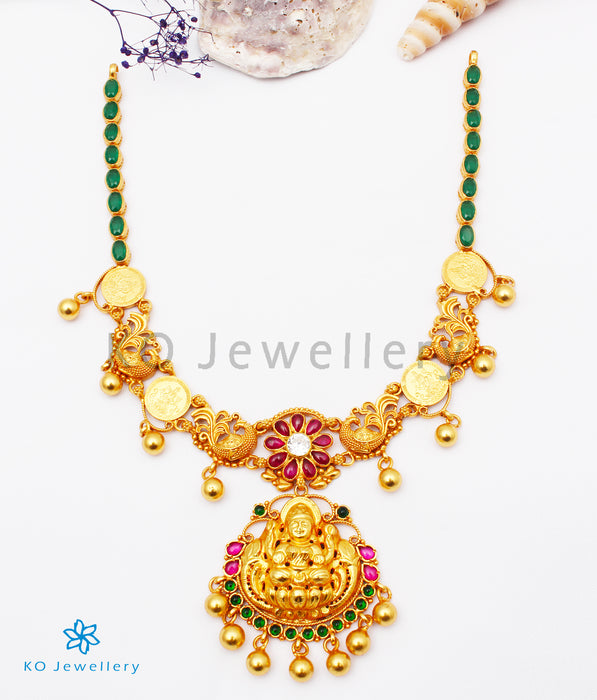 The Vibhuti Silver Lakshmi Kasumala Necklace