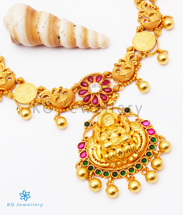The Vibhuti Silver Lakshmi Kasumala Necklace