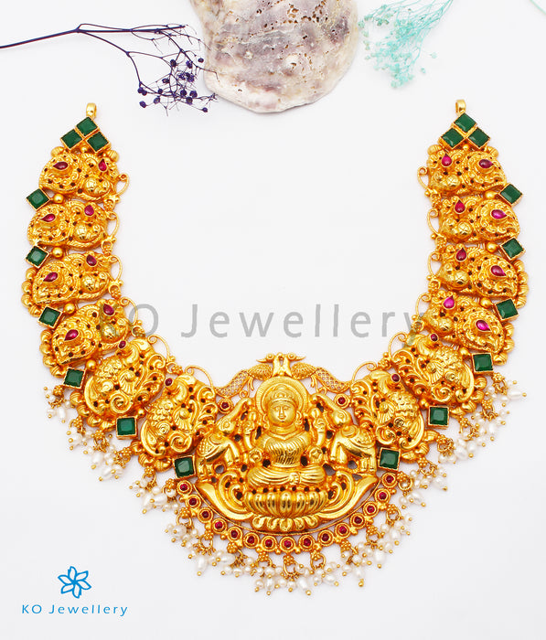 The Anagha Silver Lakshmi Nakkasi Necklace