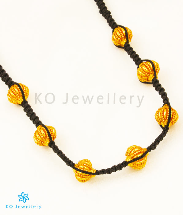 The Gulika Silver Thread Necklace (Black)
