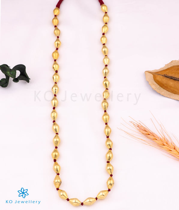The Ranya Silver Dholki Beads Necklace