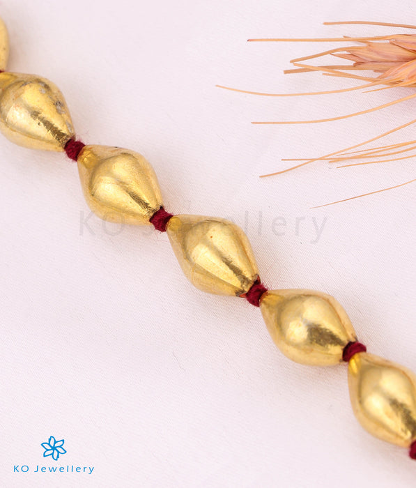 The Ranya Silver Dholki Beads Necklace