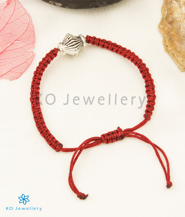The Dhrishya Silver Red Thread Bracelet