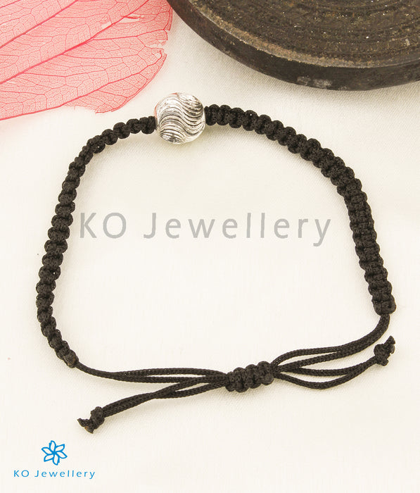 The Ananya Silver Black Thread Bracelet