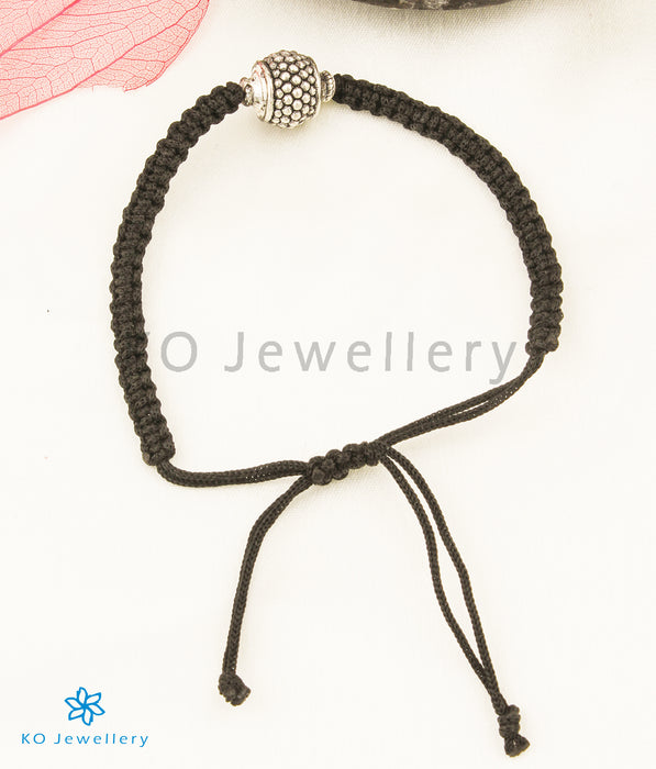 The Bhavika Silver Black Thread Bracelet