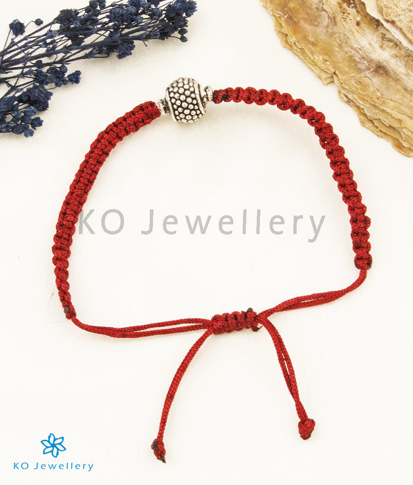 The Bhavika Silver Red Thread Bracelet