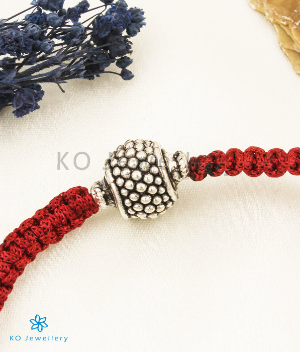 The Bhavika Silver Red Thread Bracelet