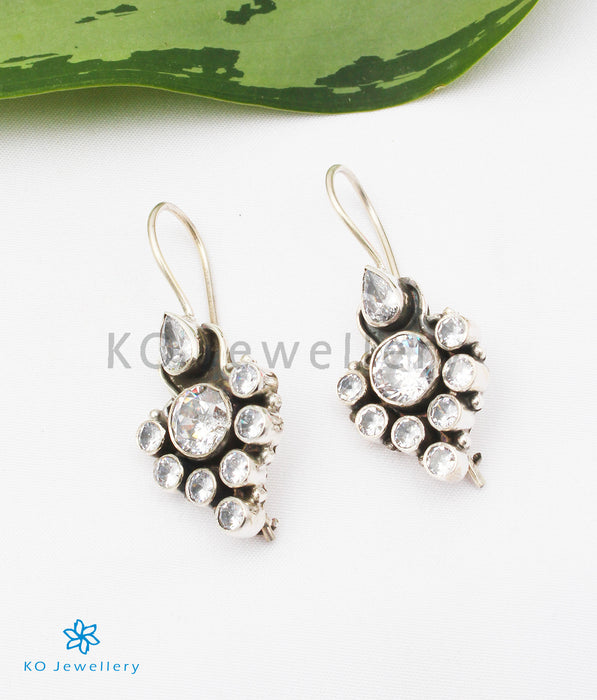 The Tanvi Silver Gemstone Earrings (White)