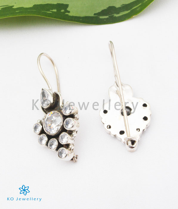 The Tanvi Silver Gemstone Earrings (White)