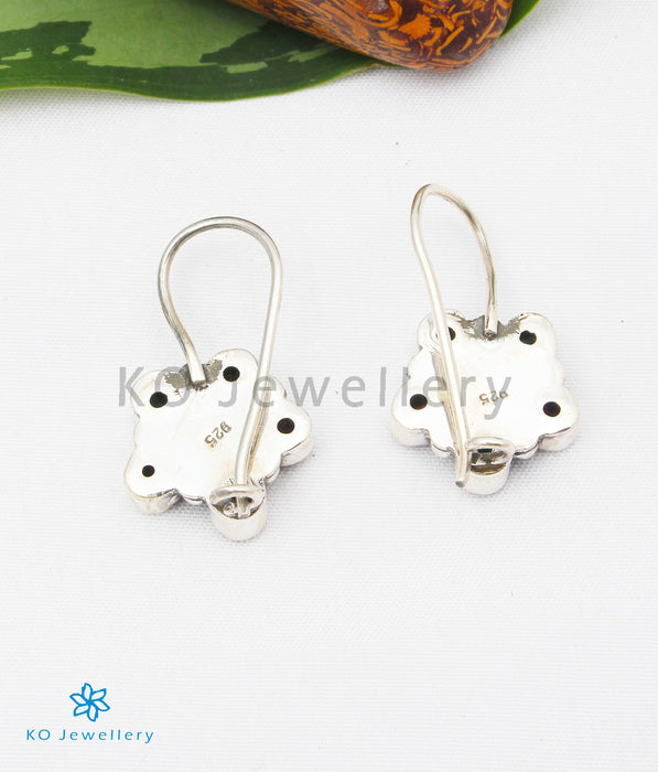 The Arini Silver Gemstone Earrings (White)