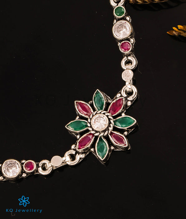 The Valli Silver Gemstone Anklets